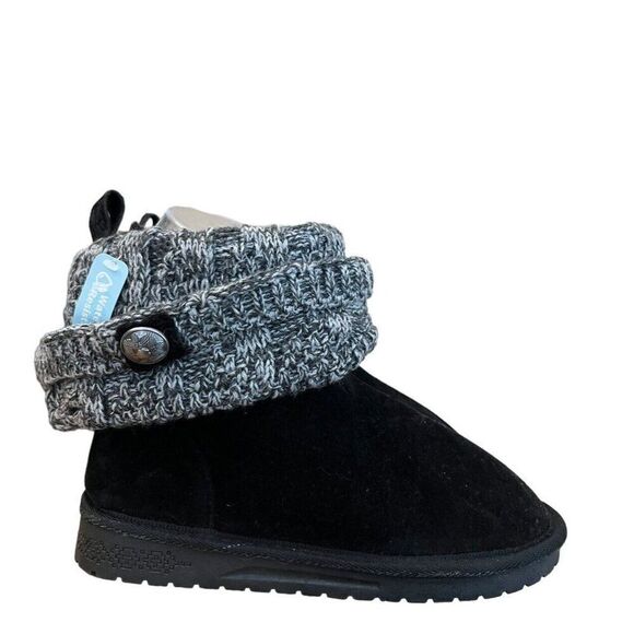 MukLuks Women's 6 Boots Faux Suede Faux Fur Ankle Booties Water Resistant NWT - Picture 1 of 7
